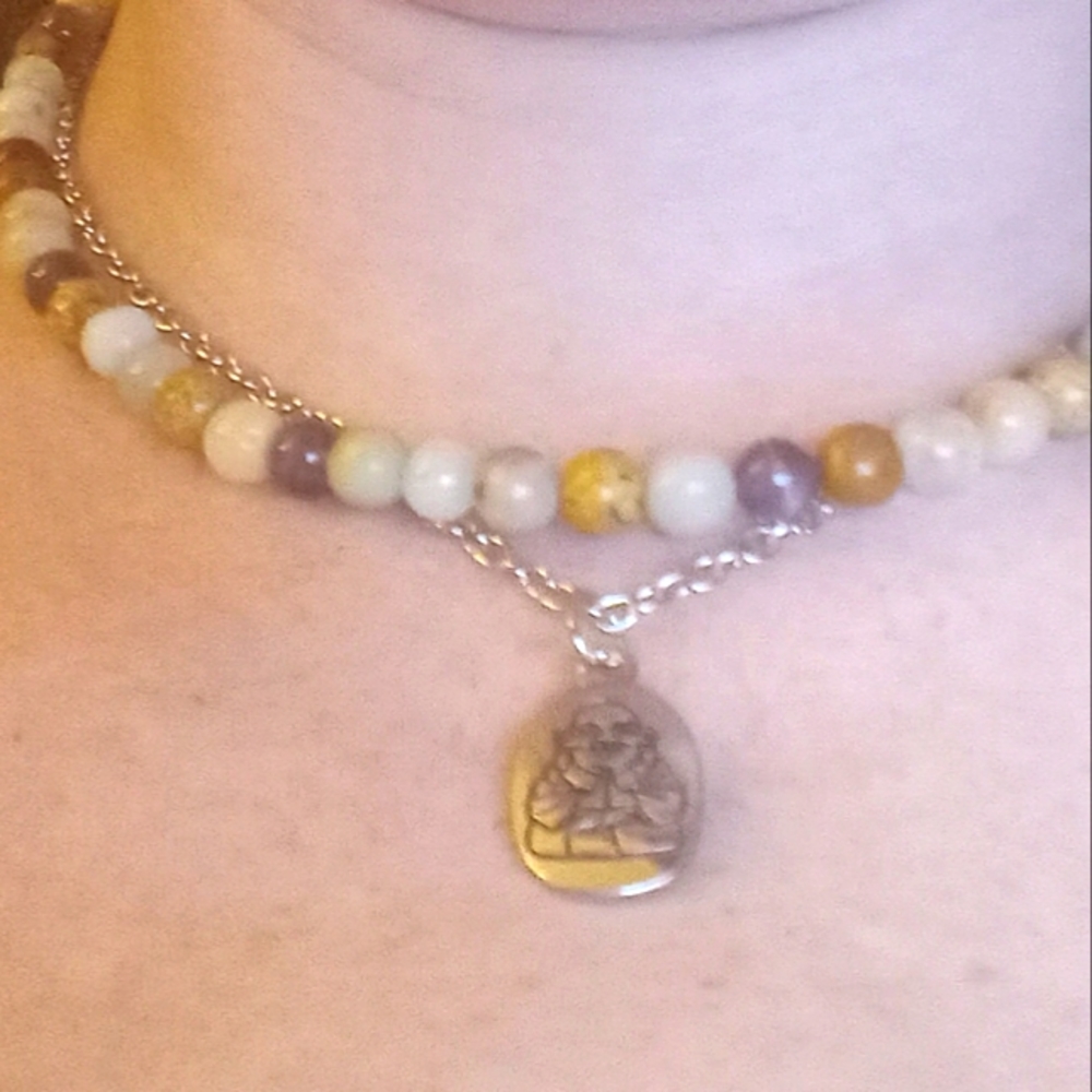 Handmade double strand necklace